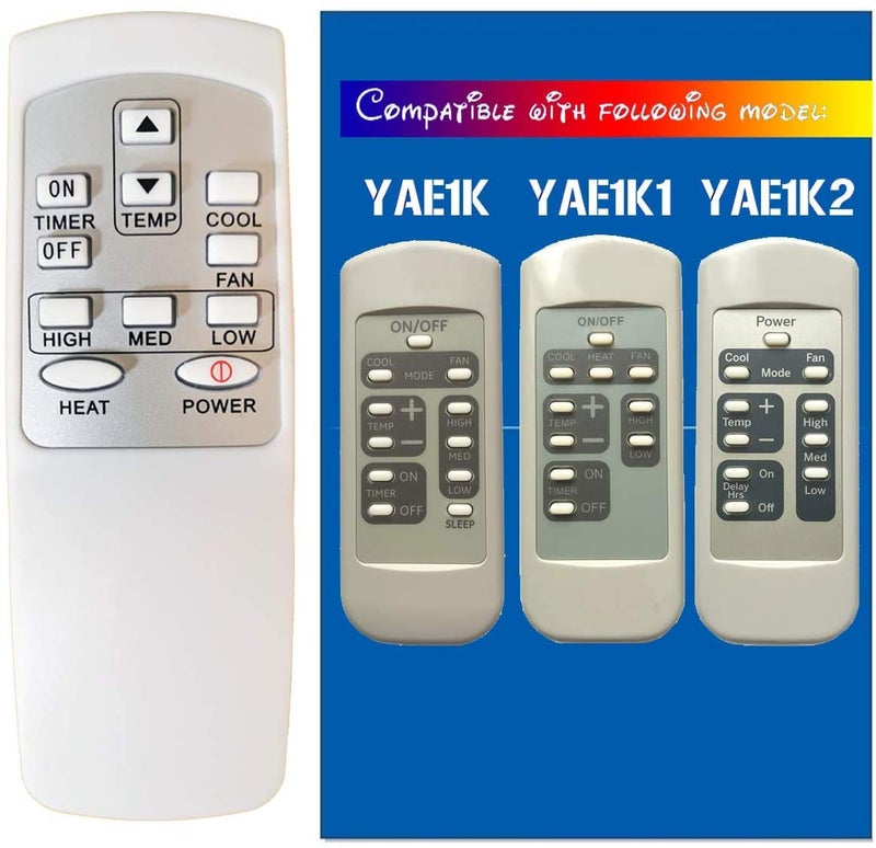 CHOUBENBEN Replacement GE Air Conditioner Remote Control YAE1K YAE1K1 YAE1K2 - Image 1